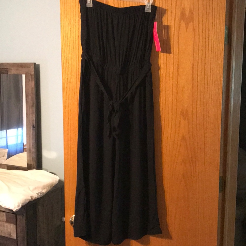Black strapless Fashion Nova jumpsuit